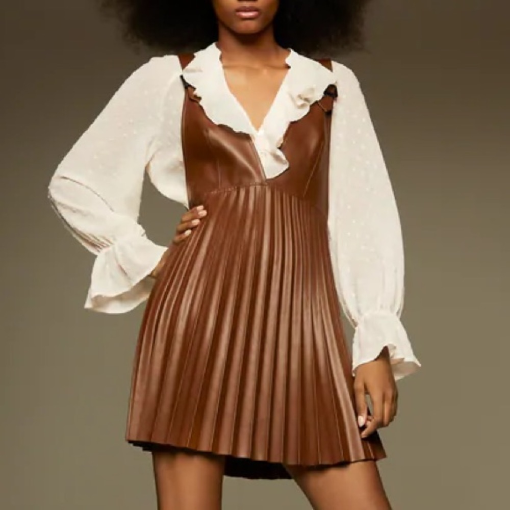 NWT Zara faux leather dress